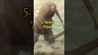 All 9 Titans ranked in Attack on titan #aot #erenyeager #reinerbraun