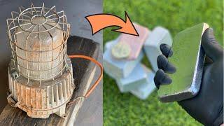 Industrial Caged Lamp Casting - Triple Metal Melt - ASMR Metal Melting - BigStackD Casting