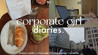 corporate girl diaries  analyst in London | a hard week of working in-person | ice matcha