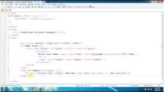 Solution for Notice: Undefined variable: in index.php on line | PHP Tutorials