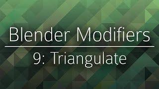 Blender Modifiers - 9: Triangulate