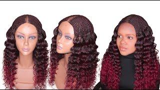 4$ CURLY BRAIDED WIG - NO CLOSURE WIG - NO FRONTAL