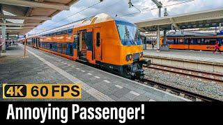 Train Cab Ride NL / Annoying Passenger! / Amsterdam - Weesp - Groningen / DDZ IC / July 2024