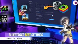 Bluestacks Best Settings For Low End PC | Lag Fix & FPS Boost | 2025 Guide Bluestacks 5 |