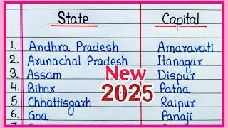 States and Capitals | State and Capital | List of States and Capitals of India | State Capital 2025