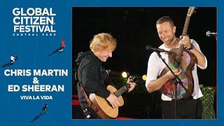 Chris Martin & Ed Sheeran's acoustic Viva la Vida | Global Citizen Festival NYC 2024