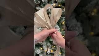 Christmas Tree Decor- Bow tutorial  #christmasdecor #christmas