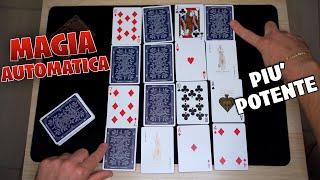 IL MIGLIOR trucco AUTOMATICO con le carte AL MONDO! Tutorial magia con 4 ASSI e SCELTE LIBERE