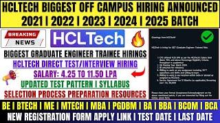 Finally HCLTech Biggest Mass Hiring Announced | OFF Campus Drive 2025, 2024, 2023, 2022, 2021 Batch