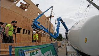 Pouring Concrete Retaining Walls with THE BEST CONCRETE PUMP SCHWING HAS EVER MADE!!!