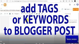 How to Add TAGS in BLOGGER post, for responsive seo and high rank in browsers