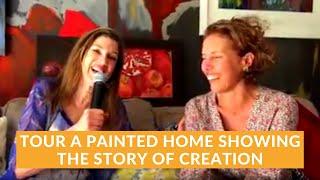 Mural Art Tour INSIDE a house!| Theresa Dedmon