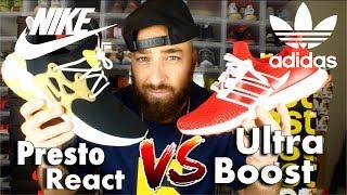 Nike Presto React Vs. Adidas Ultra Boost Comfort Comparison!!