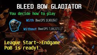 [3.13 Ready] Bleed Bow Gladiator Build Guide | League Start to End Game