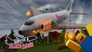 SURVIVE A PLANE CRASH - Going down. ROBLOX Крушение самолета