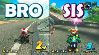 2-Player Splitscreen: KNOCKOUT TOUR!! (Brother vs Sister) *Mario Kart World* [2]