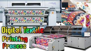 Digital Textile Printing Process - Direct fabric printing and Sublimation Printing Step by Step Exp.