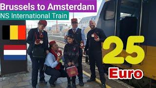 "Experience the NS TRAIN Adventure: Unforgettable Brussels to Amsterdam Journey for Just 25 EUR!"