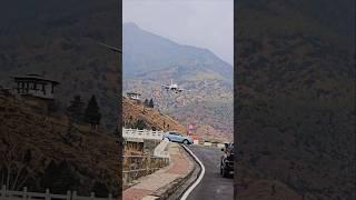 INSANE A319 Landing at Paro Airport | Extreme Himalayan Approach Caught from Roadside!  #aviation