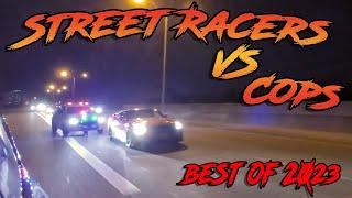 Street Racers VS Cops! The Craziest ILLEGAL Street Races Of 2023 + HUGE Crashes