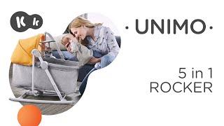 Kinderkraft UNIMO 5-in-1 bouncer. Rocker | Bouncer| High chair | Cradle | Cot