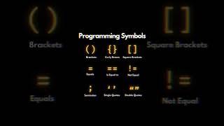 Understanding Programming Symbols: A Beginner's Guide! #symbols #programming #coding #shorts #short