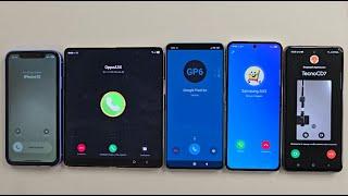 Incoming call Samsung Galaxy Z Flip 5 WhatsApp vs Google Duo vs Telegram vs FaceTime vs BiP