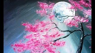 Draw a picture of cherry blossoms.How to draw a tree. Pictures for sketching are light and beautiful