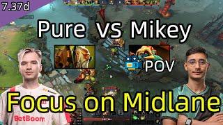 Mikey Huskar VS Pure Lone Druid | Focus on Midlane | 7.37d