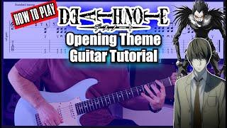 Death Note - Opening Theme (the WORLD by NIGHTMARE) Guitar Tutorial