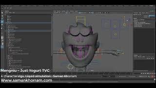 Character rig and liquid simulation for Mengniu - Just Yogurt TVC