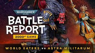 ANGRON V BANEBLADE! World Eaters vs Astra Militarum Warhammer 40k 10th Edition 2000pt Battle Report