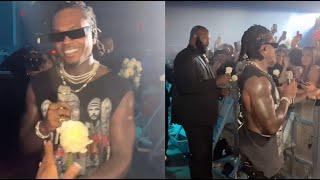 Gunna Gets Up Close and Personal Hands Out Roses After His Houston Concert