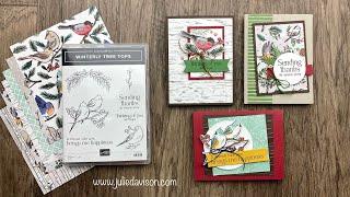 FREE Card Class: 3 Stampin' Up! Nests of Winter Cards | 10/10 Thursday Night Stamp Therapy