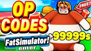 ALL NEW *SECRET CODES* IN ROBLOX FAT SIMULATOR (roblox fat simulator codes new secret ) NEW