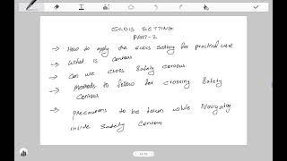 ECDIS Setting part 2 , Navigation accross Safety Contour.