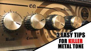 3 EASY TIPS for KILLER Metal Guitar Tone | EQ, effects, settings help