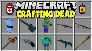 Minecraft CRAFTING DEAD MOD | FIGHT ZOMBIES AND TRY TO SURVIVE THE APOCALYPSE!!