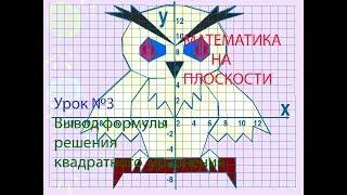 МАТЕМАТИКА НА ПЛОСКОСТИ.  Вывод формулы решения квадратного уравнения