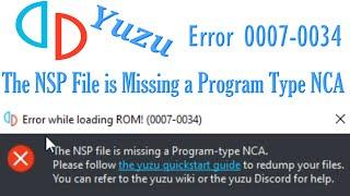 The NSP File is Missing a Program Type NCA (Error 0007-0034)