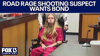 Florida woman accused in road rage shooting wants out jail