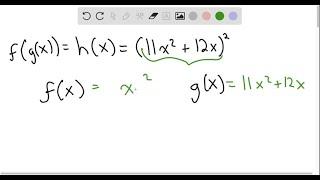 Find functions ƒ and g such that (ƒ ° g)(x) = h(x). (There are many possible ways to do this.)h(x) …