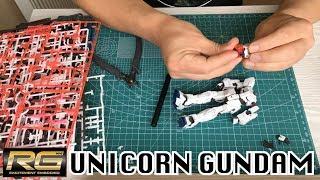 RG Unicorn Gundam Time lapse Build