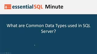 What Common Data TypesvUsed in SQL Server | Essential SQL