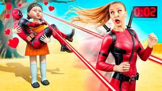 Кукла из Игры в Кальмара увела Дедпула! / Леди Дедпул Vs Кукла из Игры в Кальмара Vs Гвен Стейси