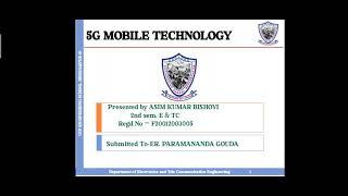 5G MOBILE TECHNOLOGY  SEMINAR TOPIC