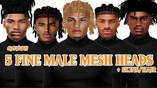 IMVU| 5 Fine Male Mesh Heads + SKINS#imvu