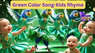 Mana and Mithul TV: The Green Color Song | Fun & Catchy Kids Song | Nursery Rhymes | Kids Song