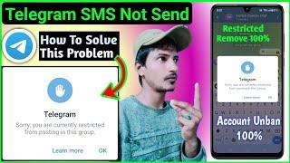 How to fix  Telegram message not send Sorry you are currently restricted from posting in this group