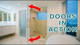 Frameless Shower Doors in Action - MY Shower Door